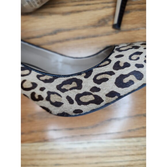 Banana Republic Calf Hair Leopard Print Leather Pump Heels Size 8 - Picture 5 of 14